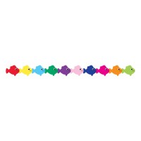 Bordura decupata carton, 76x916mm, 12 buc/set - Pesti multicolor - Hygloss SUA 33630